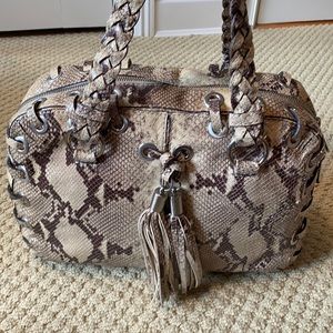 Michael Kors Python Skin Medium Tote with Tassles